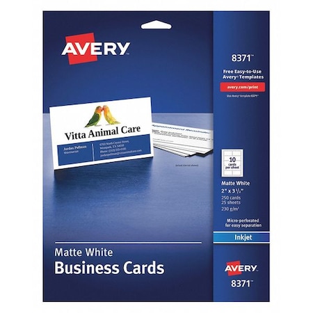 Printable Business Cards, White, 2