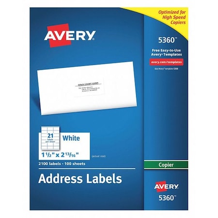 Copy Labels, 1-1/2x2.81, 21C, PK100 MPN:5360