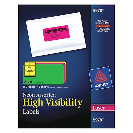 Flast, Laser Labels, 2x4, PK150 MPN:5978