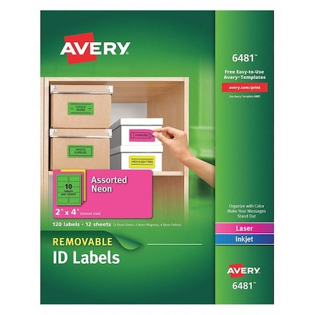 Assorted Label, 10Up, PK120 MPN:6481