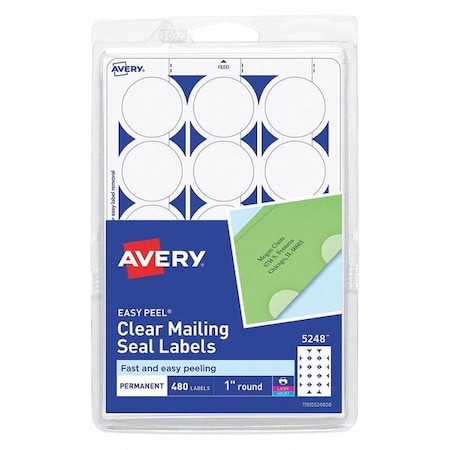 Mailing Labels, Clear, PK480 MPN:05248