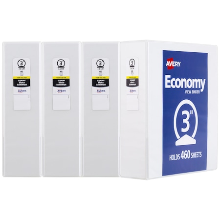 Economy View 3 Ring Binders, PK4 MPN:03360