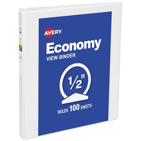 Economy View 3 Ring Binder, 0.5 in Round MPN:05750