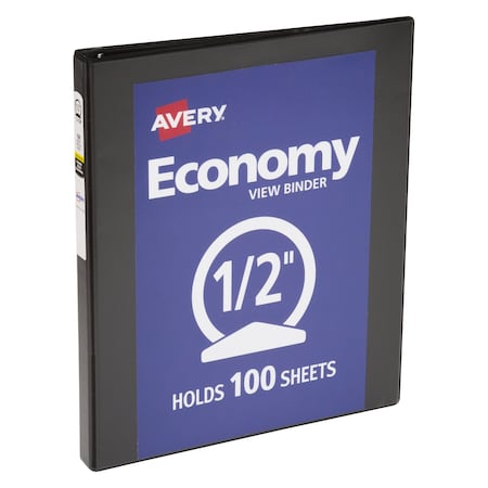 Economy View 3 Ring Binder, 0.5 in Round MPN:05751