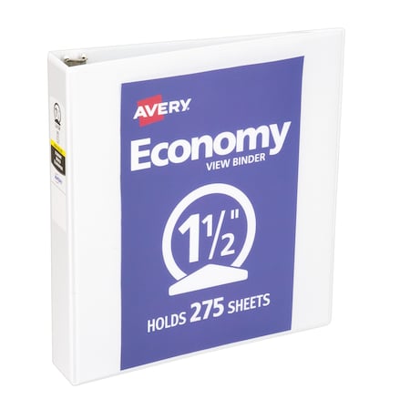 Economy View 3 Ring Binder, 1.5 in Ring MPN:05770