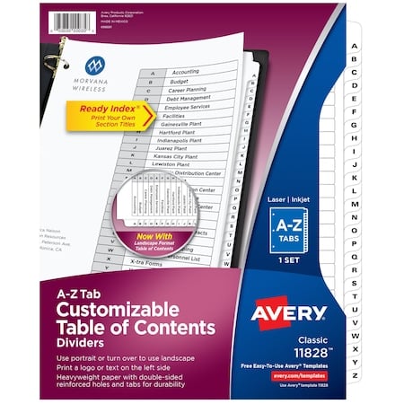 Ready Index A-Z Tab Binder Dividers MPN:11828