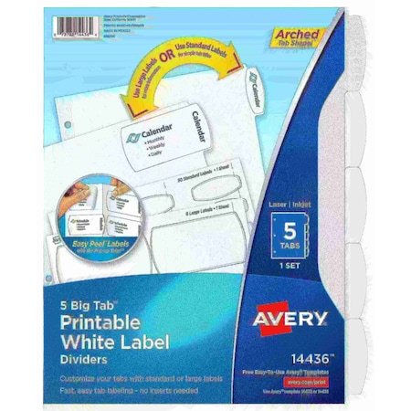 Big Tab Printable Label Dividers, Easy P MPN:14436