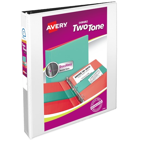 Two-Tone Durable View Binder, Black/Whit MPN:17286