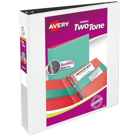 Two-Tone Durable View Binder, Black/Whit MPN:17287