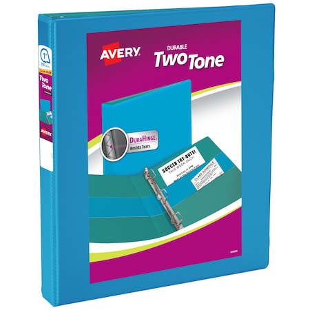 Two-Tone Durable View 3 Ring Binder, 1