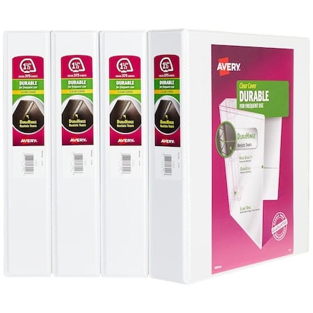 Durable View 3 Ring Binders, 1.5 in, PK4 MPN:17576