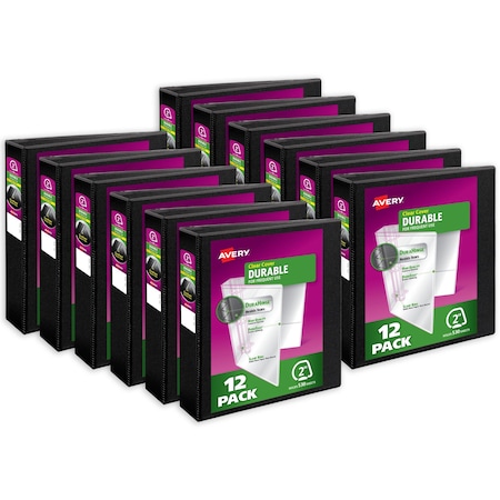 Binder, Black Durable View 3 Ring, PK12 MPN:17579
