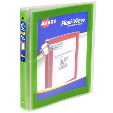 Flexi-View 3 Ring Binder, 1 In Round Ring MPN:17608