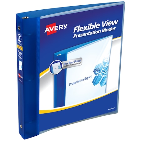 Flexible View 3 Ring Binder, 1 in Round MPN:17675
