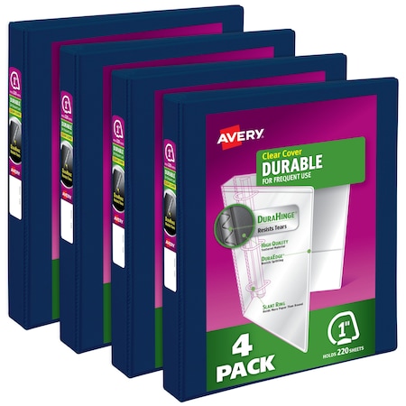 Binder, Durable View 3 Ring, 1 in, PK4 MPN:17705