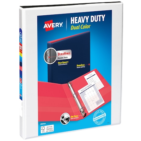 Heavy-Duty Dual Color 3 Ring Binder, 1/2 MPN:17880