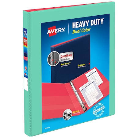 Heavy-Duty Dual Color 3 Ring Binder, 1/2 MPN:17881