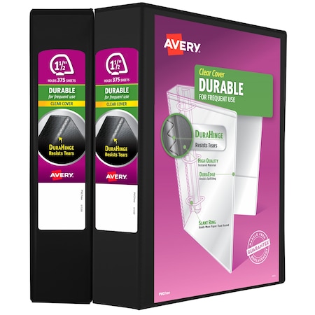 Durable Clear View 3 Ring Binders, PK2 MPN:19300