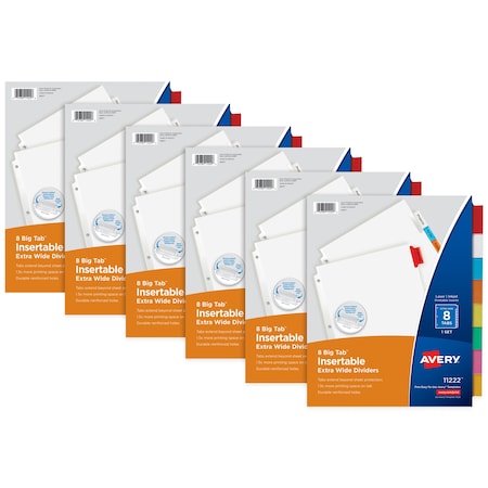 Big Tab Extra-Wide Insertable Divid, PK6 MPN:21211