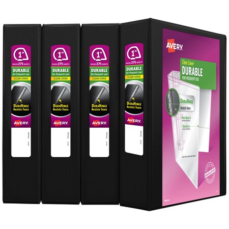 Durable Clear View 3 Ring Binders, PK4 MPN:29960