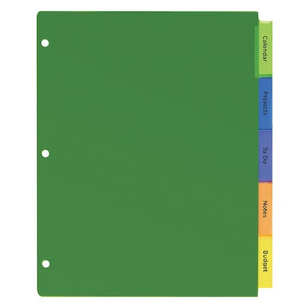 Big Tab Insertable Plastic Dividers, 5-Ta MPN:7278211900