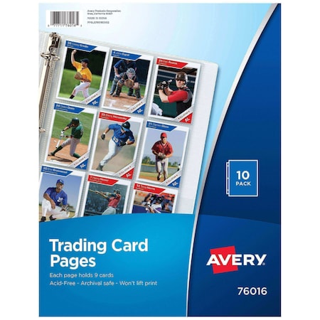 Trading Card Pages 9 Pocket for 3, PK90 MPN:76016