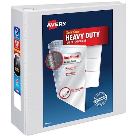 Heavy-Duty View 3 Ring Binder, 4