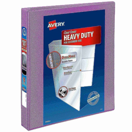 Heavy-Duty View Binders, Orchid, 1