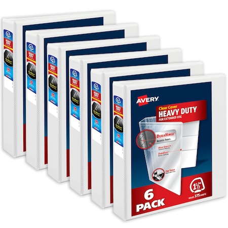 Binder, Heavy-Duty View 3 Ring, PK6 MPN:79276