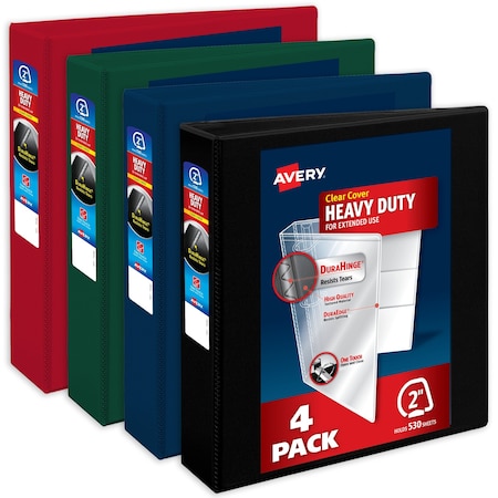 Binder, Assorted Dark Colors, PK4 MPN:79638