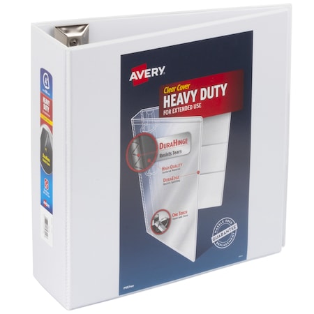 Heavy-Duty View 3 Ring Binder, 4