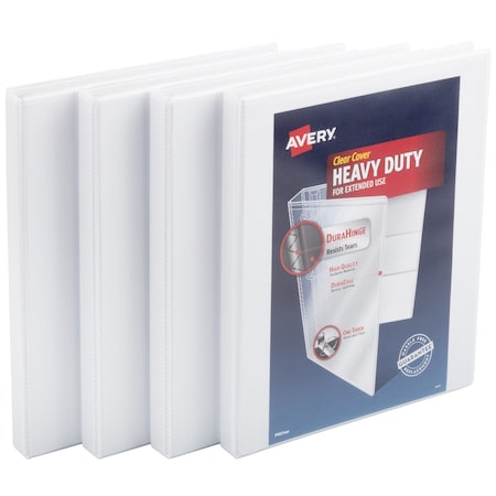 Binders, Heavy-Duty View 3 Ring, 0.5