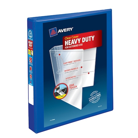 Heavy-Duty View 3 Ring Binder, 1 in MPN:79772