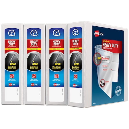 Binders, Heavy-Duty View 3 Ring, 2 in, PK4 MPN:79790