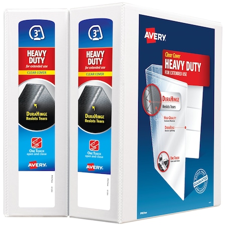 Heavy-Duty View 3 Ring Binders, 3 in, PK2 MPN:79791