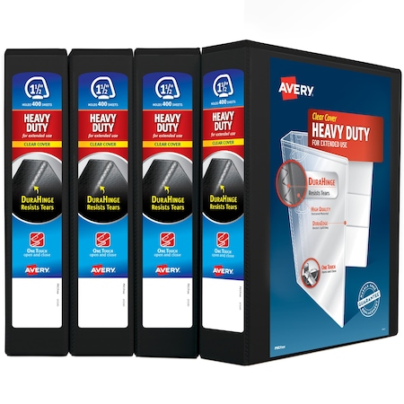 Binder, Heavy-Duty View 3 Ring, 1.5 in, PK4 MPN:79870