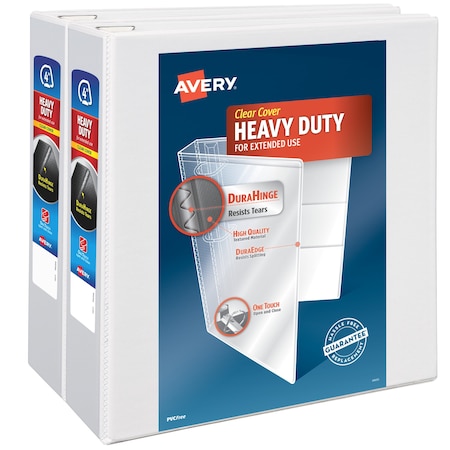 Heavy-Duty View 3 Ring Binder, 4 in, PK2 MPN:79875