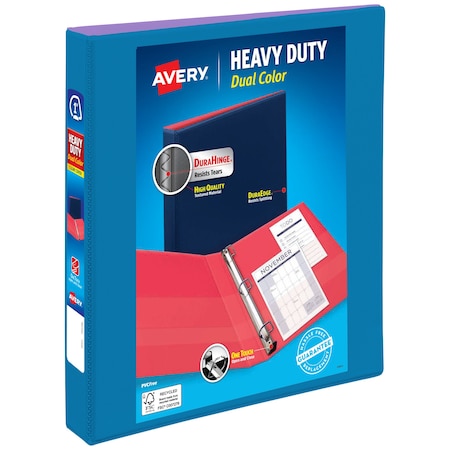 Dual Color Heavy-Duty View Binder, Pool MPN:79899