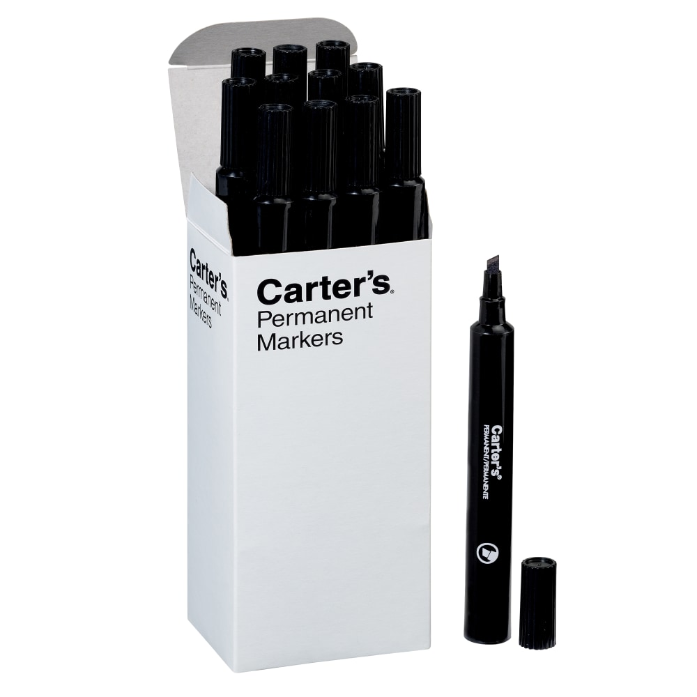Avery Carters Permanent Markers, Chisel Tip, Large Desk-Style Size, Black, 1 Marker MPN:27178SSEA