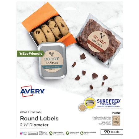 Printable Round Labels, 2.5