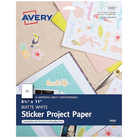 Printable Sticker Paper, 8.5
