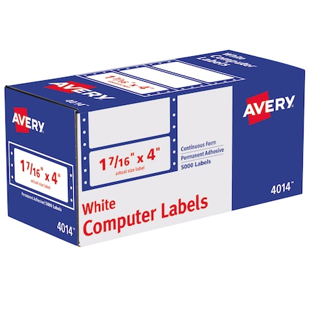 Continuous Form Computer Labels, PK5000 MPN:4014