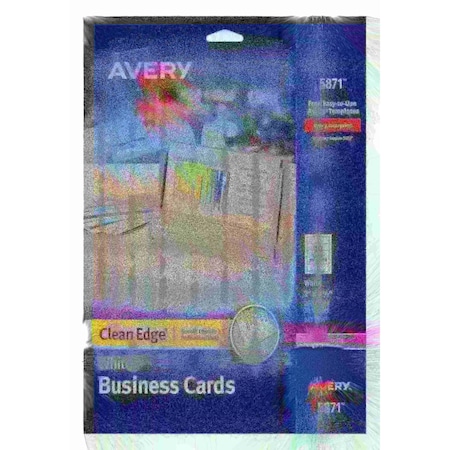 Clean Edge Business Cards, Uncoat, PK200 MPN:5871