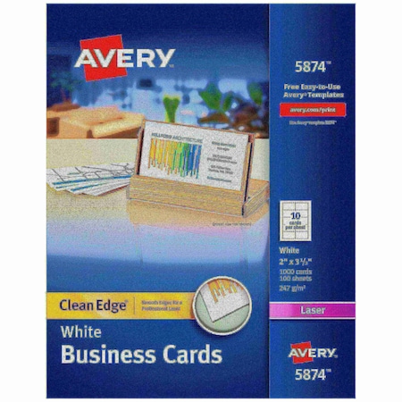 Clean Edge Business Cards, Uncoa, PK1000 MPN:5874