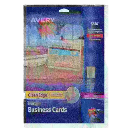Clean Edge Business Cards, Ivory, PK200 MPN:5876