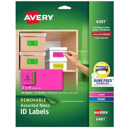 Removable Multipurpose Labels, Su, PK120 MPN:6481