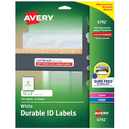 Durable Easy Peel ID Labels, Sure, PK256 MPN:6792