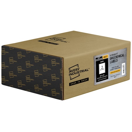 Avery UltraDuty GHS Chemical Labels for Epson ColorWorks C831, 60511, Waterproof, 8-1/2