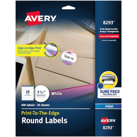 High Visibility Round Labels with, PK400 MPN:8293