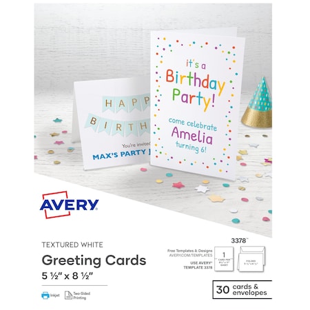 Note Cards, Matte, Two-Sided Print, PK60 MPN:8315